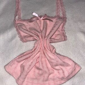 *SOLD* Elegant Pink Lace Trim Camisole